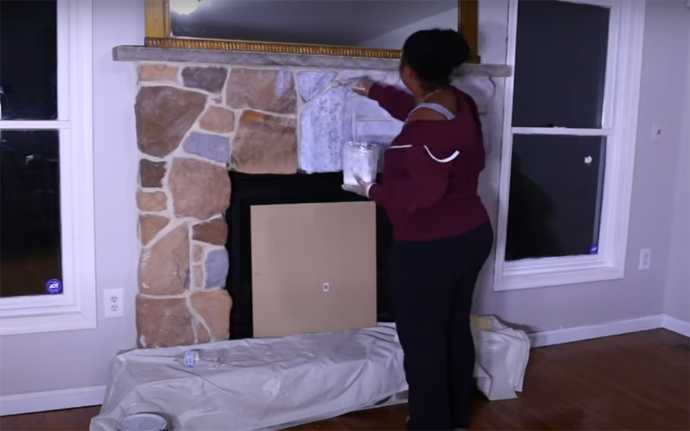 Paint the fireplace